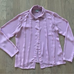 ASOS Oversized Lavender Silky Button Down Size 4